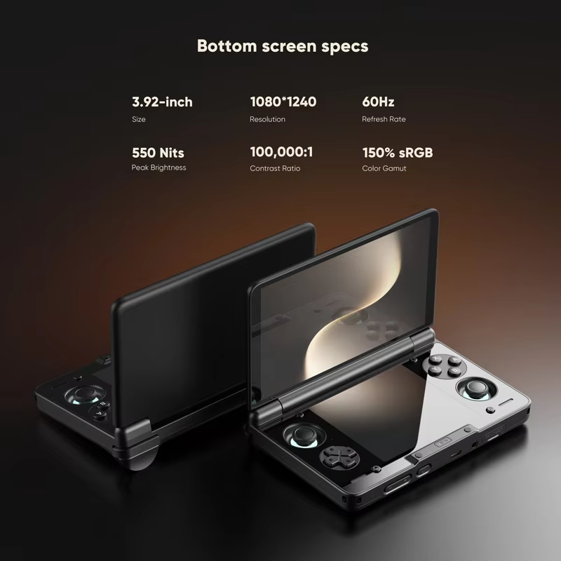 AYN Thor Android Handheld Dual Screen Clamshell 6'' AMOLED Screen 1080p Gaming Entertainment Device view 3