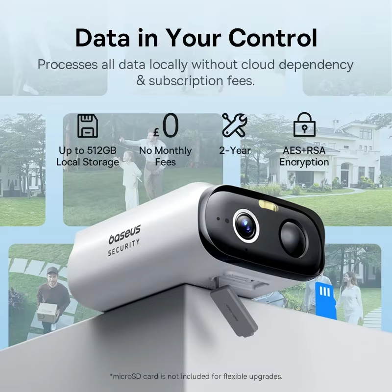 Baseus S1 Lite Solar Security Camera โ Wireless Outdoor, 2K, 135ยฐ FOV, IP67 view 4