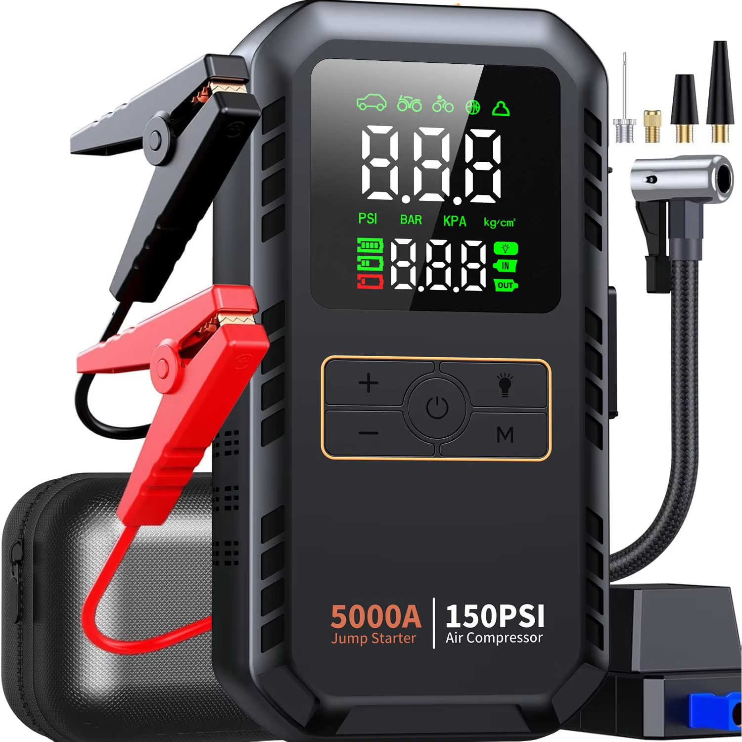 4-in-1 Car Jump Starter with Air Compressor view 6