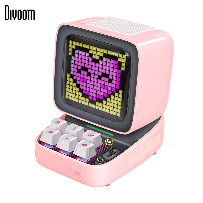 Divoom Ditoo-Pro Retro Pixel Art Bluetooth Portable Speaker Alarm Clock DIY LED Display Board, Cute Gift Home Light Decoration view 5