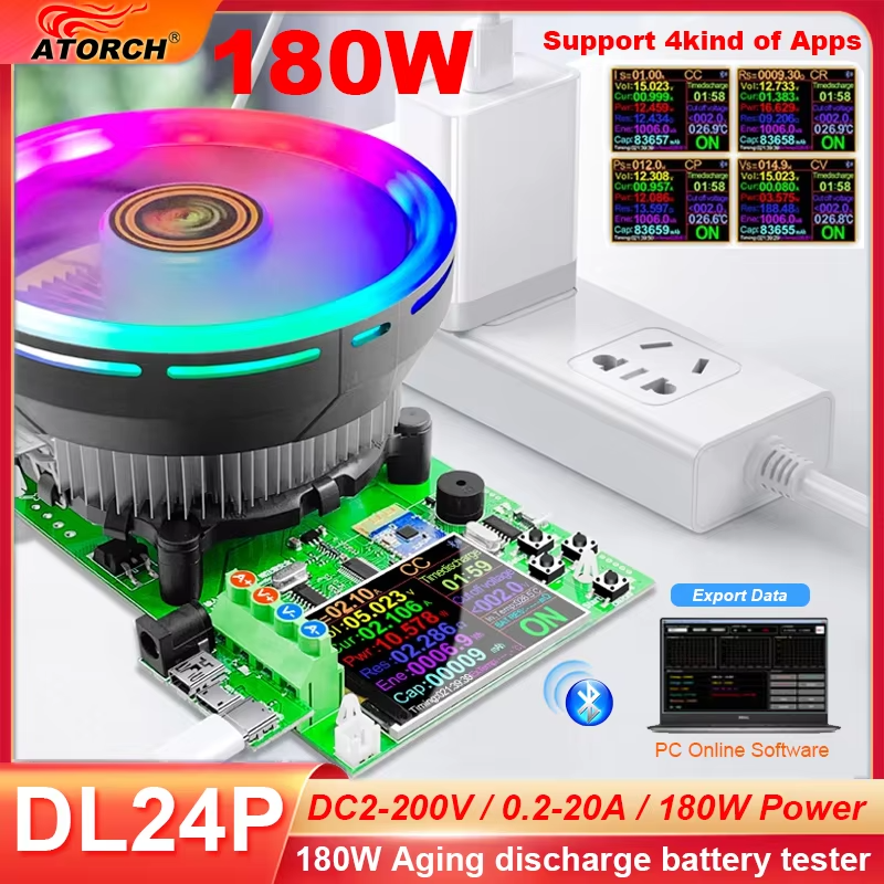 DL24/P Color 2.4-inch DC USB Tester Electronic Load — Lithium Battery Capacity Monitor & Power Meter view 6