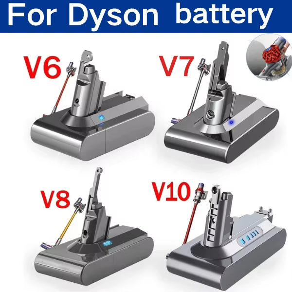 Vacuum Cleaner Rechargeable Battery for Dyson V6 V7 V8 V10 V11 Series SV07 SV09 SV10 SV12 DC62 Absolute Fluffy Animal Pro Bateri view 3