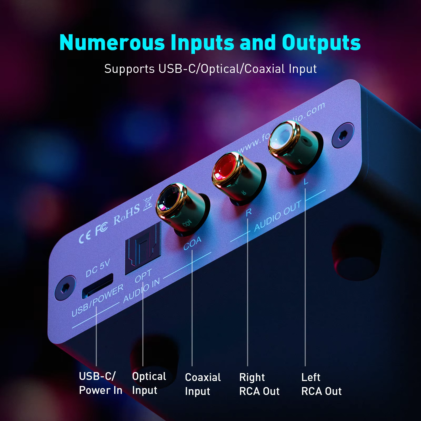 Fosi Audio K5 Pro Gaming DAC/Amp view 6