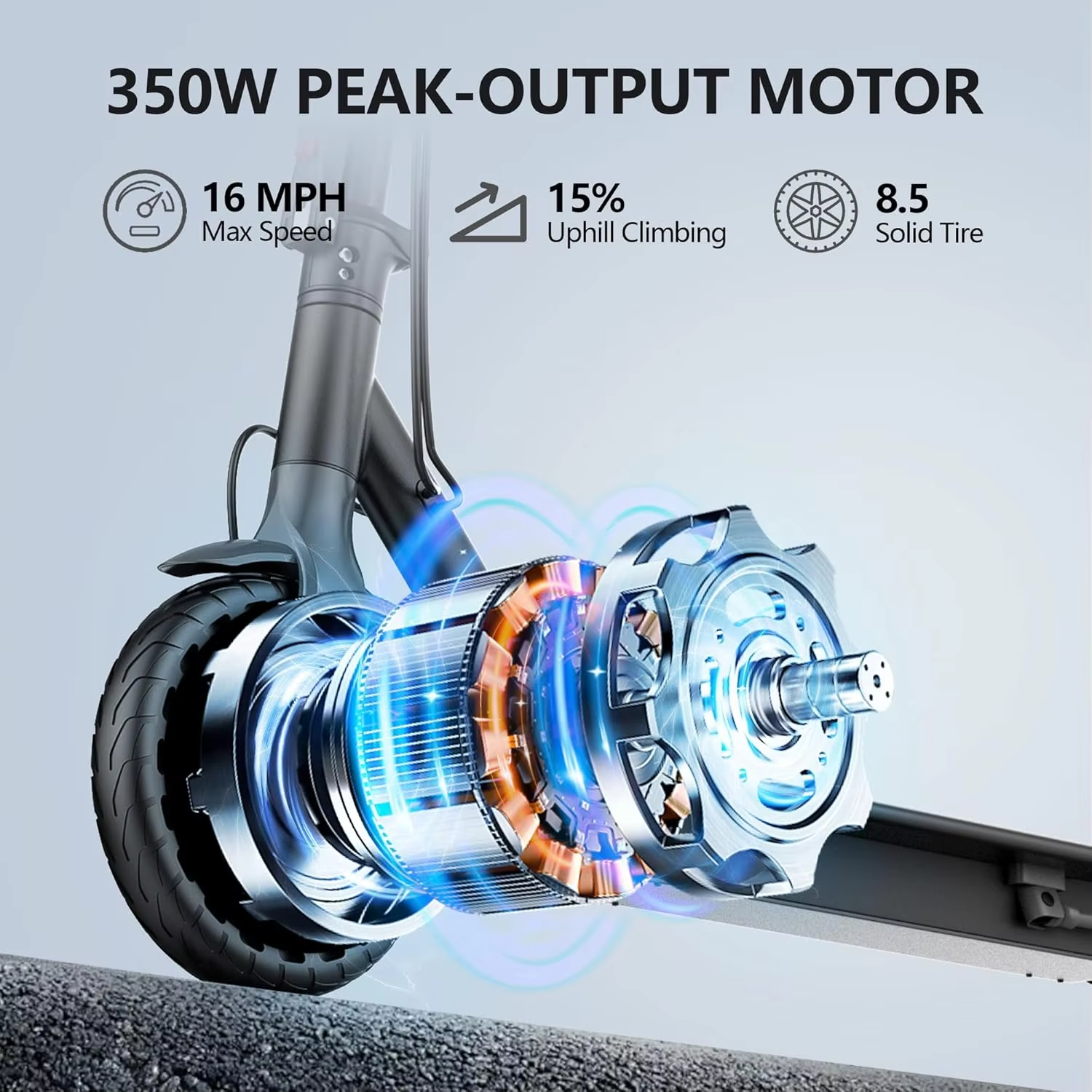 2026 LADPED LP60 Electric Scooter โ 350W, 19mph, 16-Mile Range, Folding view 1