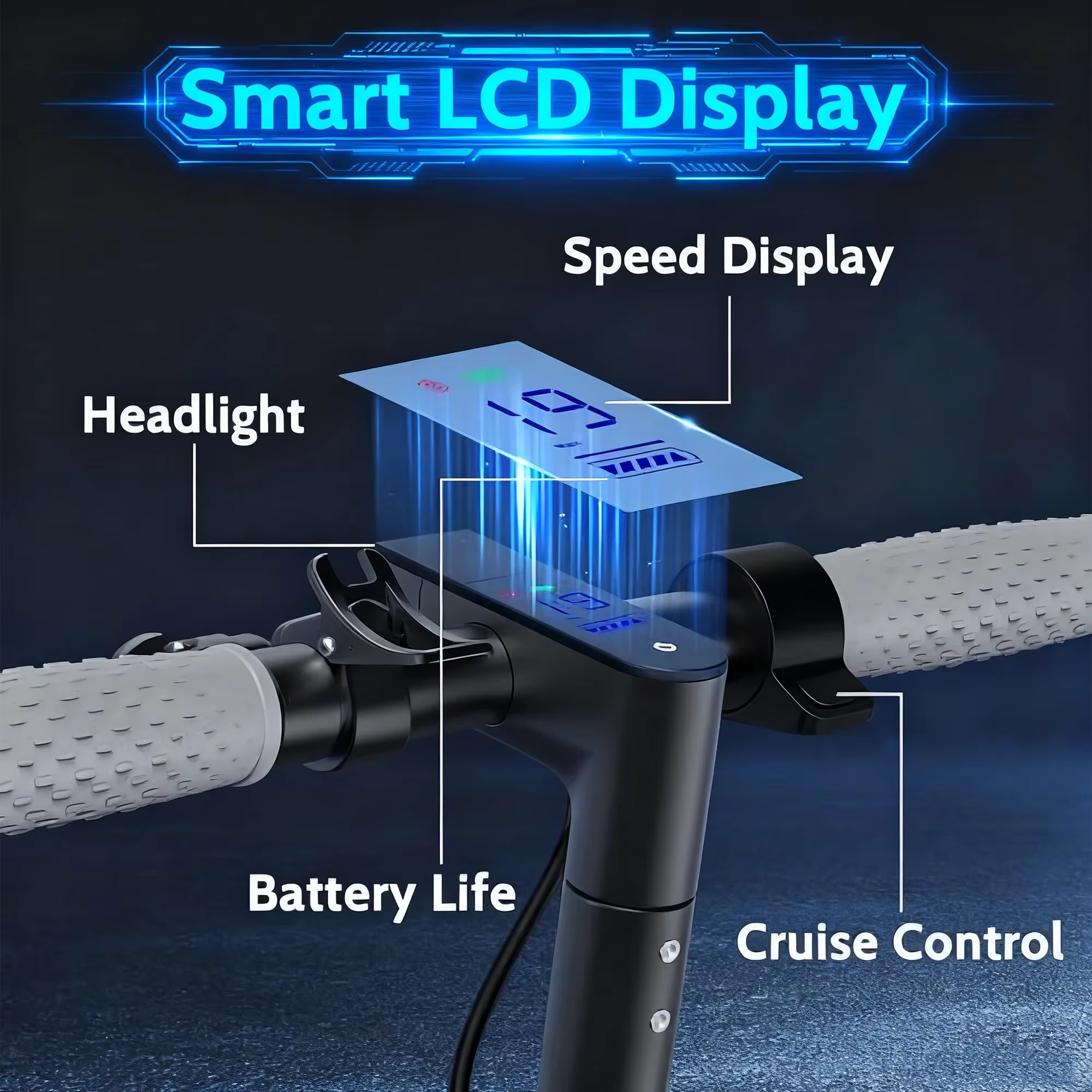 2026 LADPED LP60 Electric Scooter โ 350W, 19mph, 16-Mile Range, Folding view 4