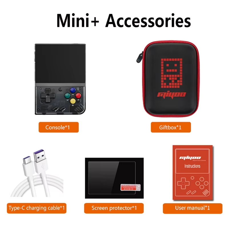 MIYOO Mini Plus Portable Retro Handheld Game Console 3.5-inch IPS HD Screen Children's Gift Linux System Classic Gaming Emulator