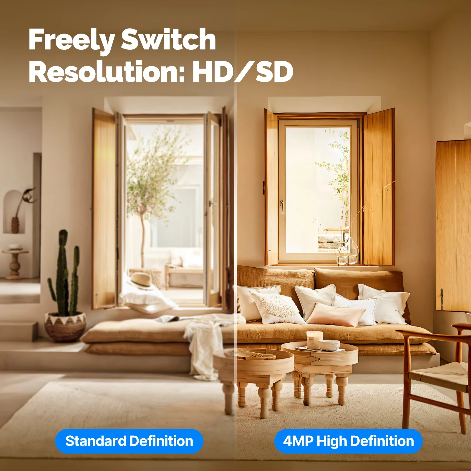 MOESTuya WiFi Indoor Pan/Tilt Security Camera โ 4MP HD, Night Vision, Motion & Sound Detection view 2