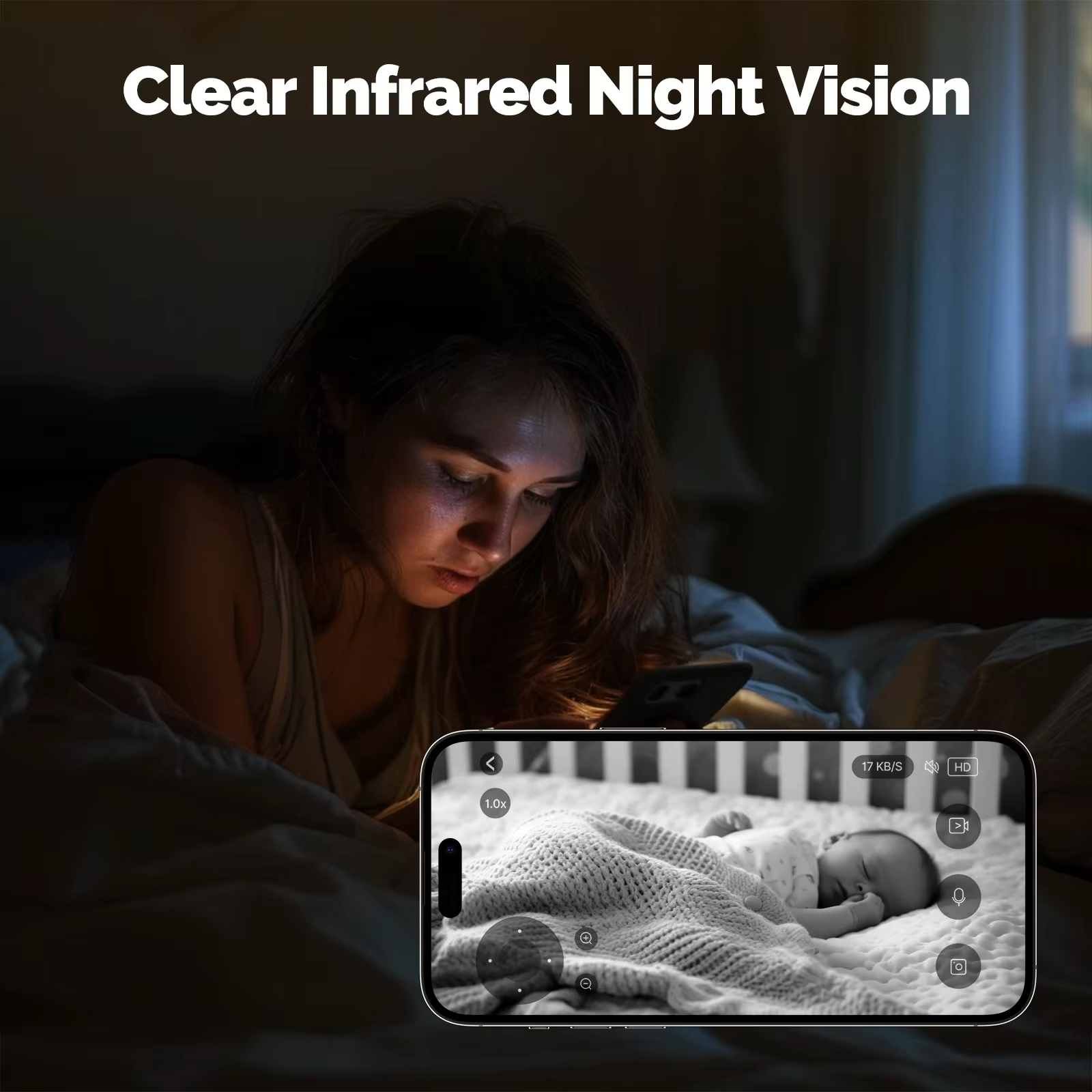 MOESTuya WiFi Indoor Pan/Tilt Security Camera โ 4MP HD, Night Vision, Motion & Sound Detection view 3