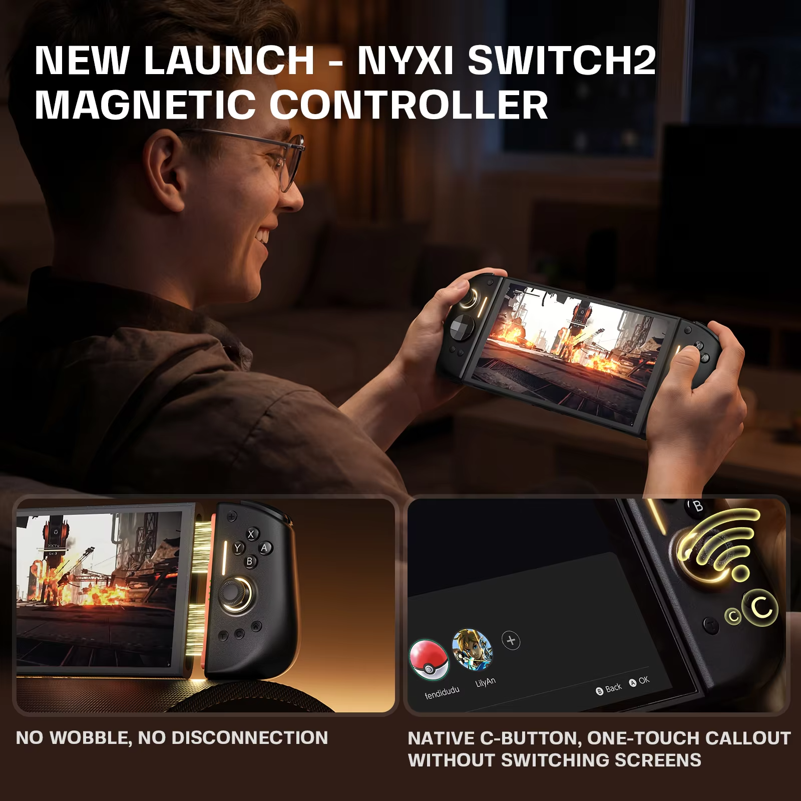 NYXI Hyperion 3 Wireless JoyPad for Switch 2 view 3