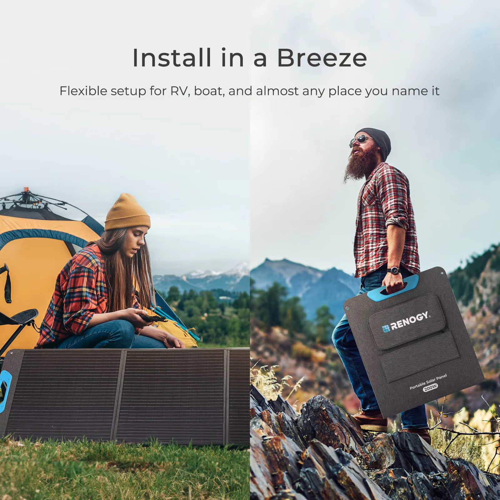 Renogy 200W Portable Solar Panel view 2