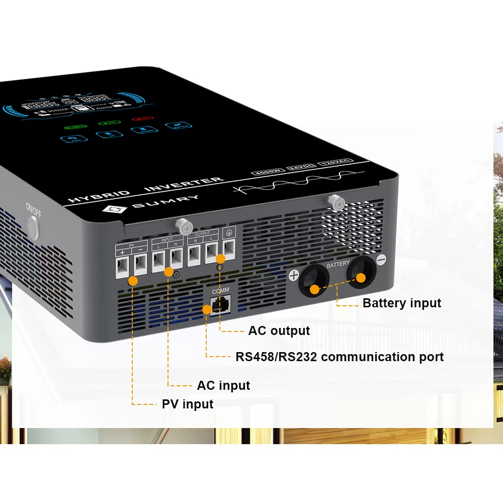 SUMRY 4KW/6KW Off-Grid Solar Inverter — 24V, 140A MPPT, 5600W Pure Sine Wave