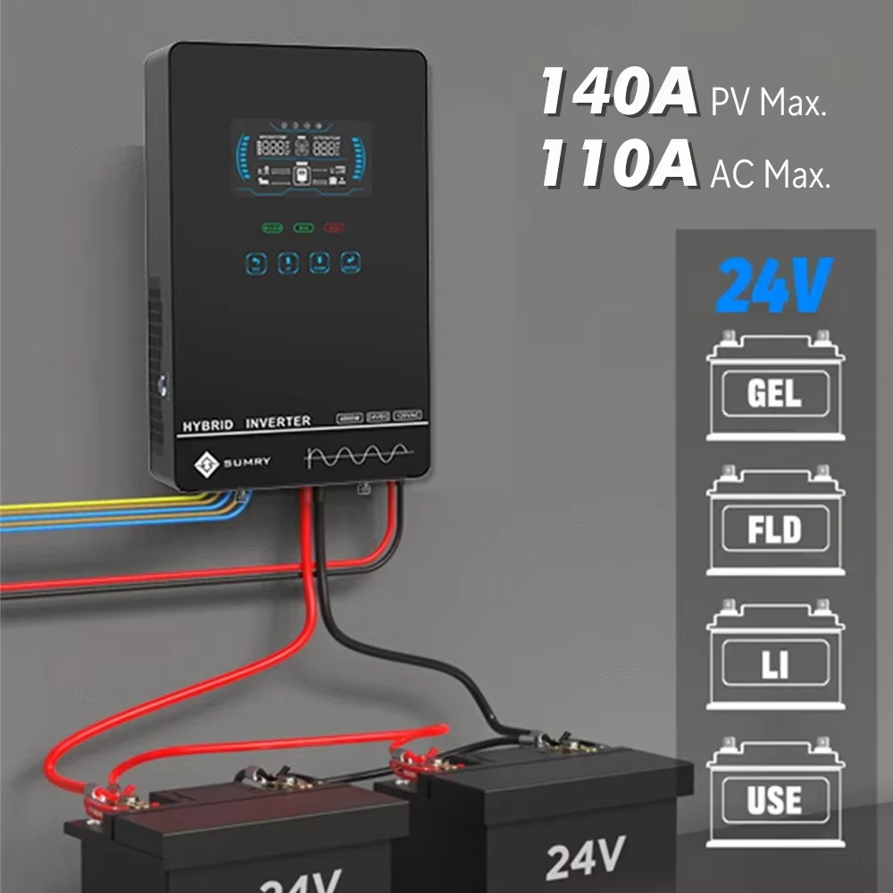 SUMRY 4KW/6KW Off-Grid Solar Inverter — 24V, 140A MPPT, 5600W Pure Sine Wave view 6