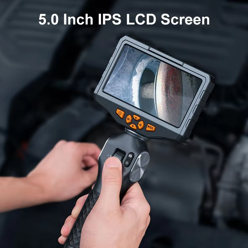 TESLONG TD500 Borescope โ 5.5mm Articulating Inspection Camera, 1080P, 5" IPS Screen view 4