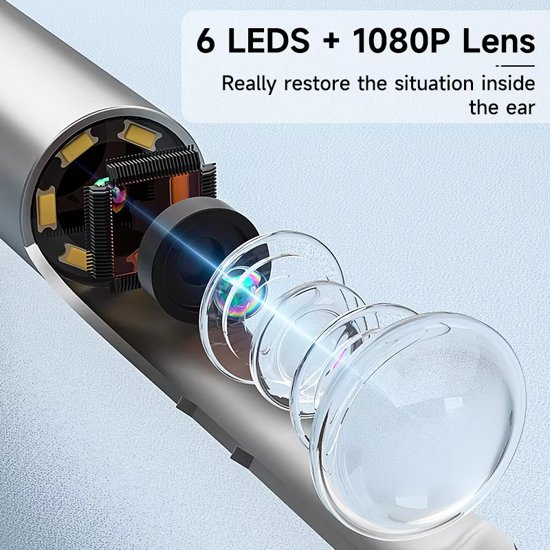 Visual Wireless Otoscope — 4.2mm 1080P Ear Camera with Wax Tools (iOS/Android) view 6